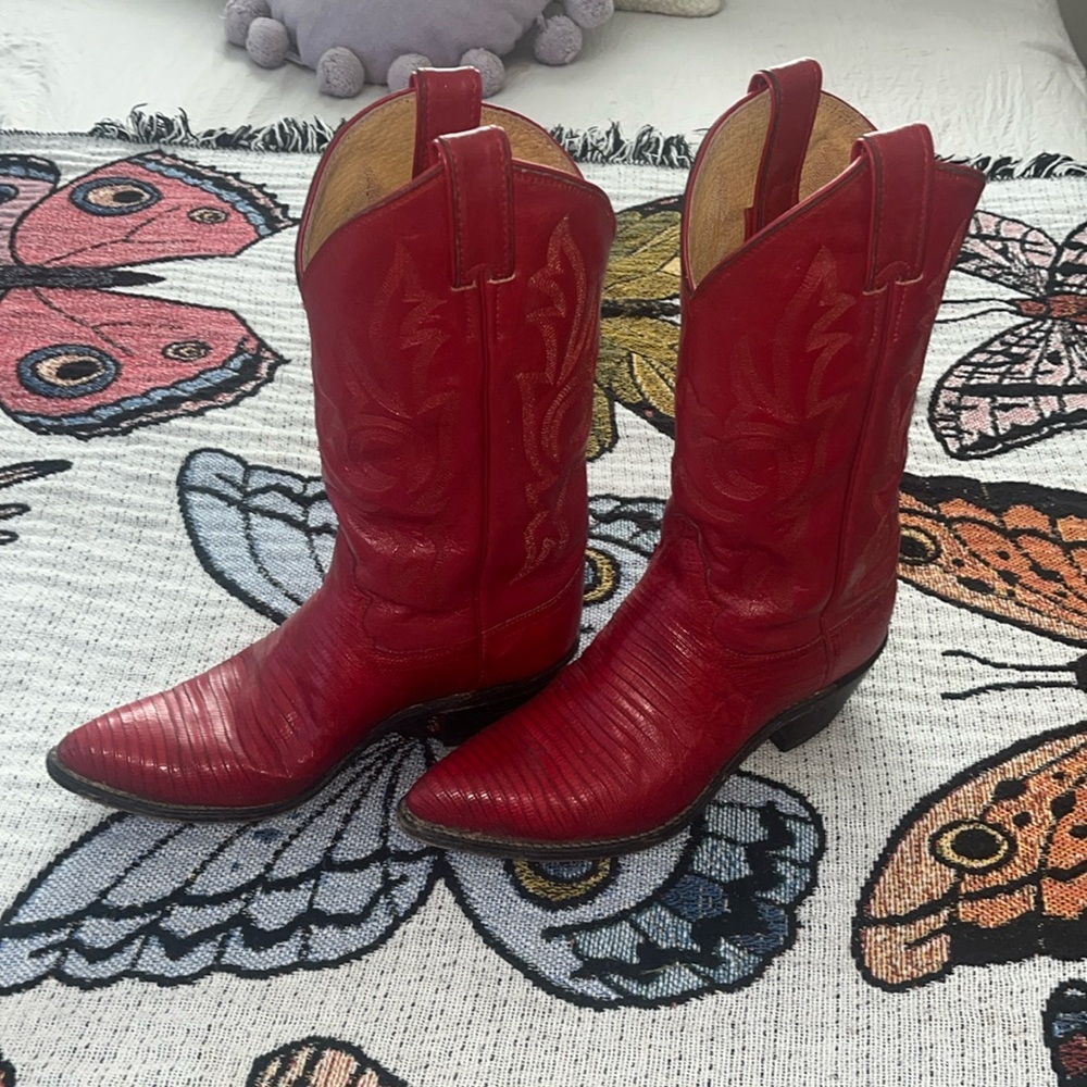 Red Justin Cowboy Boots